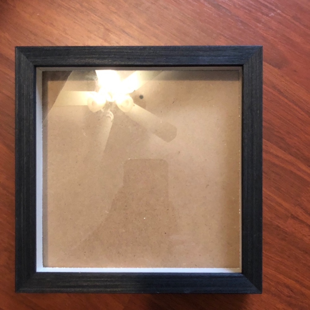 Black Shadow Box with Stand